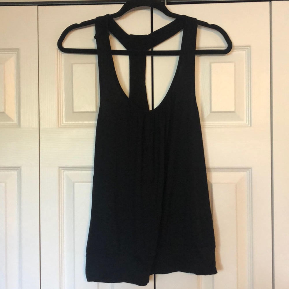 Black Racerback tank with beading